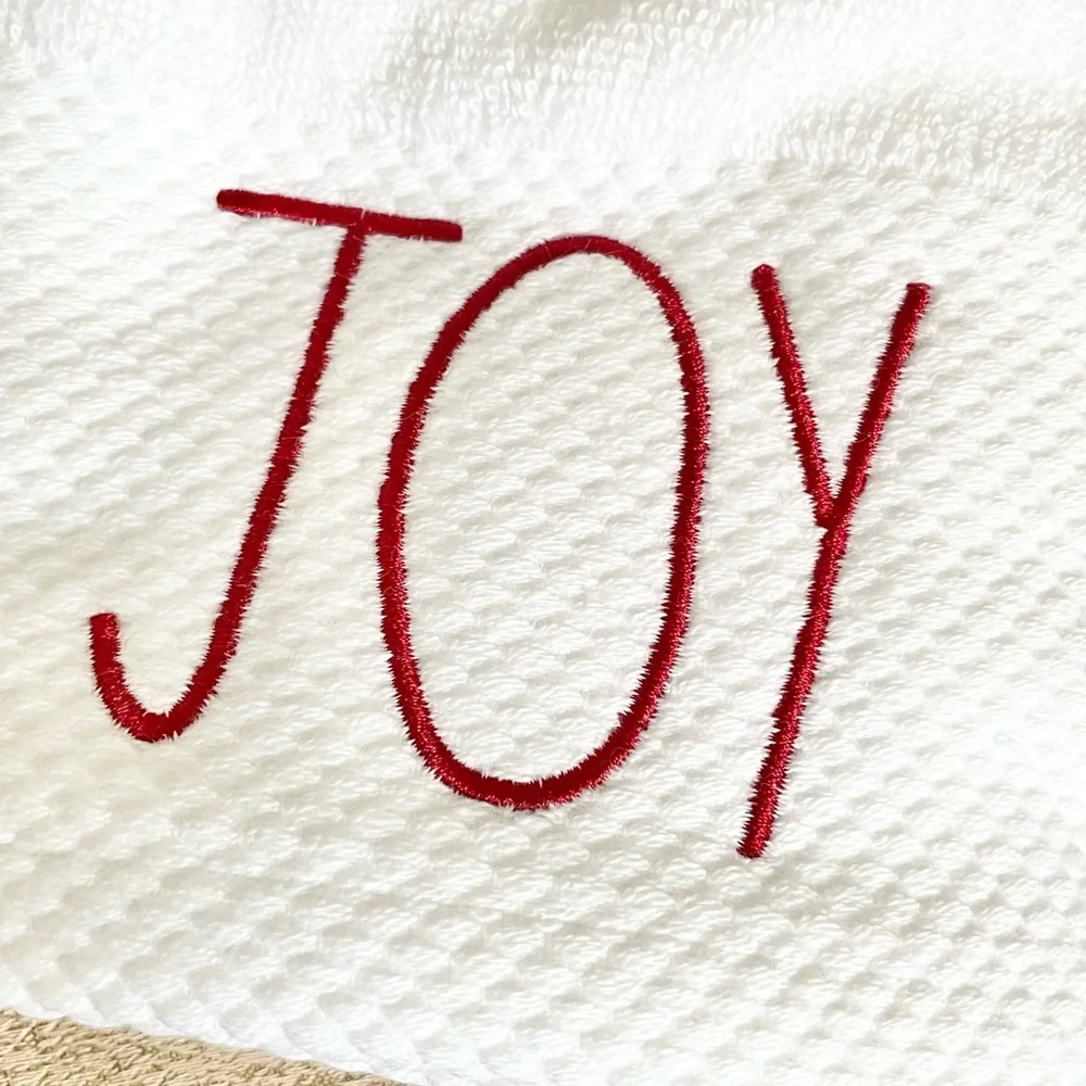 🆕Rae Dunn SET OF 2 JOY Bathroom Hand Towels